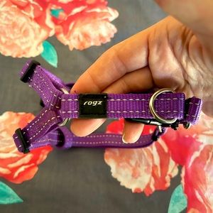 New Rogz step in reflective purple dog harness